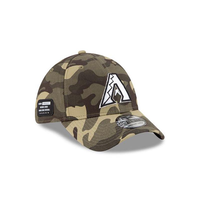 MLB Arizona Diamondbacks Armed Forces Weekend 39Thirty Stretch Fit (RPZ4488) - Green New Era Caps